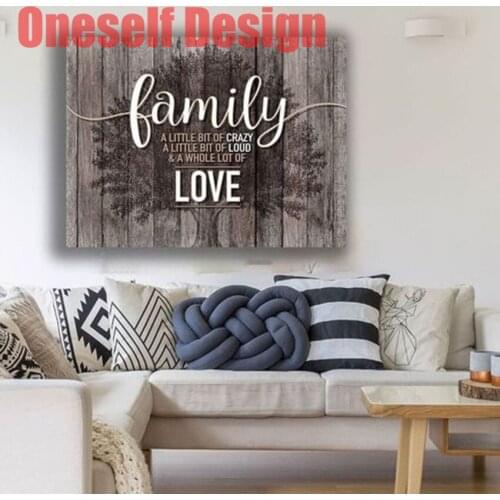 Diy beaded embroidery full set family love rhinestone picture 5d diamond art kit beaded embroidery decoration home wall sticker