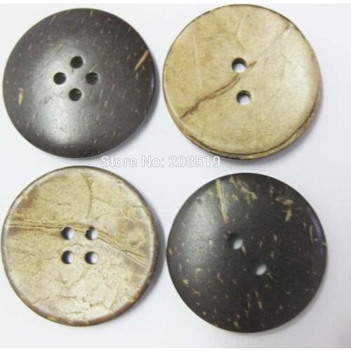 WBNGKV 30pcs 30MM large size coconut buttons 2 hole/4 hole shirt buttons sewing accessories