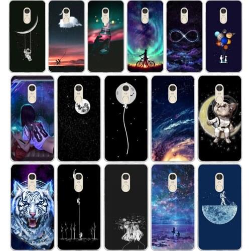 67AA Star Moon Space Astronaut Funny gift Soft Silicone Tpu Cover phone Case for Xiaomi Redmi 4A 4x Note 4 4x case