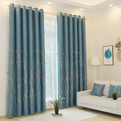 Pastoral Shade blackout Curtains for living room Cloth Jacquard Curtain for Bedroom Window Floor Door