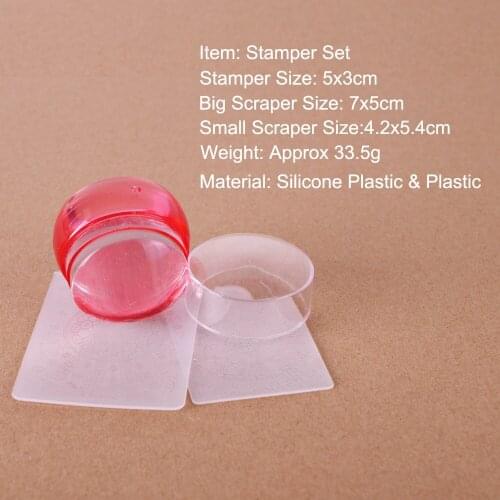 1 Pc nail art silicone seal, transparent silicone template with tool transfer stamp, anti-corrosion DIY nail art decoration tool