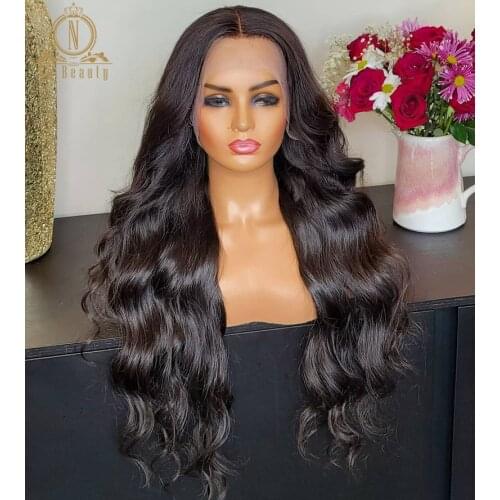 13x6 Lace Front Wig Human Hair Preplucked HD Transparent Lace Frontal Human Hair Wig 4x4 Lace Closure Body Wave Wig Nabeauty 250