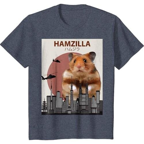 2019 Summer T-Shirts For Men T-Shirt Hot Sale Clothes Funny Hamster T-Shirt Hamzilla- Cute Gift For Hamster Lovers T-Shirt