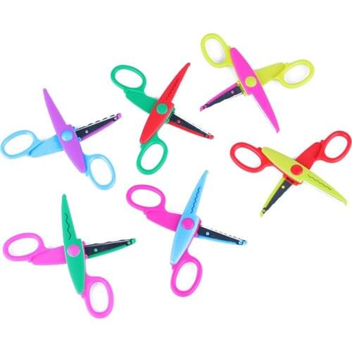 6PCS DIY Laciness Zig Zag scissor creative Scrapbook photo album school pinking shear craft cut handicraft paper diary handmade