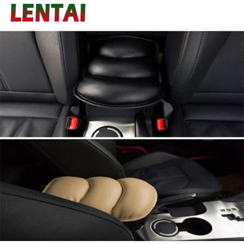 LENTAI Car Auto Armrests Cover Arm Rest Seat Box Soft PU Mat For Seat Leon Ibiza Renault Duster Megane 2 Logan Captur Clio Mazda