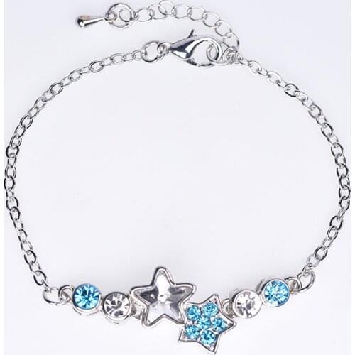 Women Bracelet Lovely Zircon Crystal Star Bracelet Romantic Lovely Bracelet For Ladies Fashion Female Handmade Jewelry
