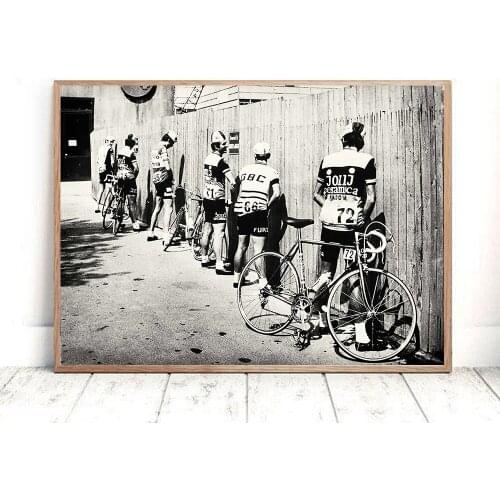 Black And White Art Bicycle Race Canvas Home Poster Vintage Prints Painting Nordic Style Wall Pictures Modern Living Room Decor