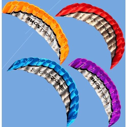 New High Quality 1.8m 4 colors Dual Line Parafoil Kite WithFlying ToolsPower Braid Sailing Kitesurf Rainbow Sports Beach
