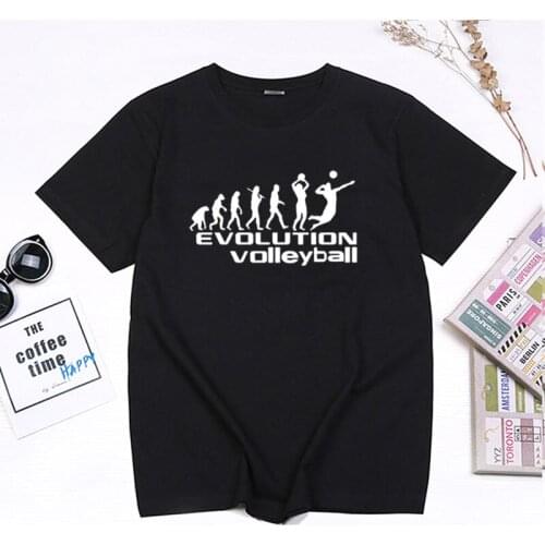 Men New Summer Mens Funny Style Evolution of Volleyballs T Shirt Cotton O Neck Short Sleeve Good Quality T-shirt Plus Size