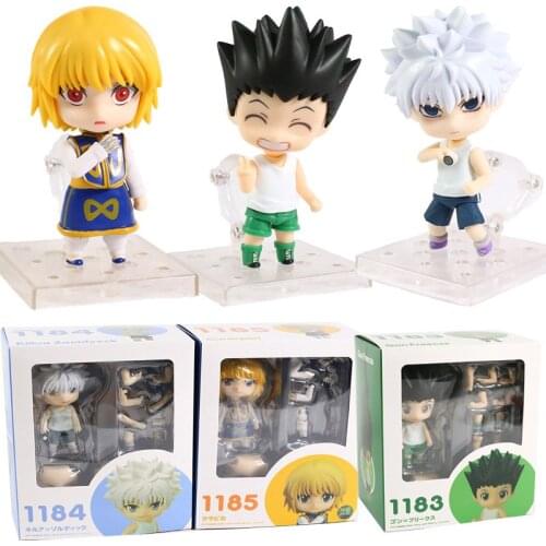 HUNTER x HUNTER Gon Freecss 1183 Killua Zoldyck 1184 Kurapika 1185 Action Figure Collectible Model Toy Q Version Doll Gift