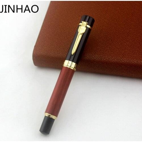 JinHao 650 Luxury Wood Fountain Pen 0.5MM Nib High Quality Ink Pen for Writing Stationery School Office Supplies