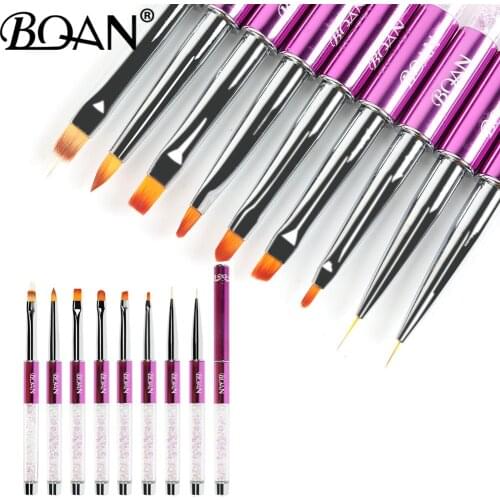 BQAN Nail Brush Nail Art Line Painting Brushes Crystal Acrylic Thin Liner Drawing Pen Manicure Tools UV Gel