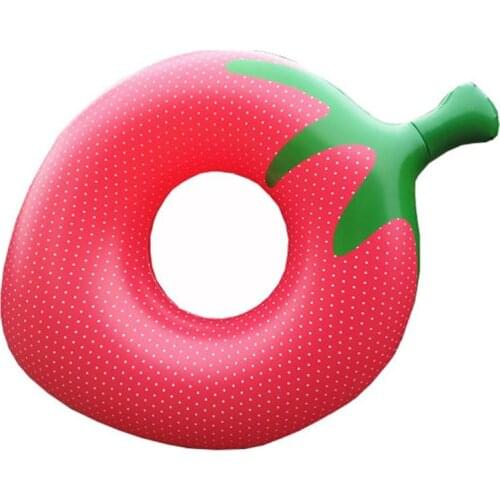 Strawberry Inflatable Swimming Floats Swim Ring Summer Out Pool Toy Thicken Swim Swimming Tube for Adults