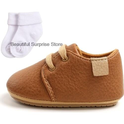 Luxury Soft Leather Baby Toddler Shoes Newborn Girls Moccasins Shoes Rubber Sole Prewalker Non-slip Four Season First Walkers