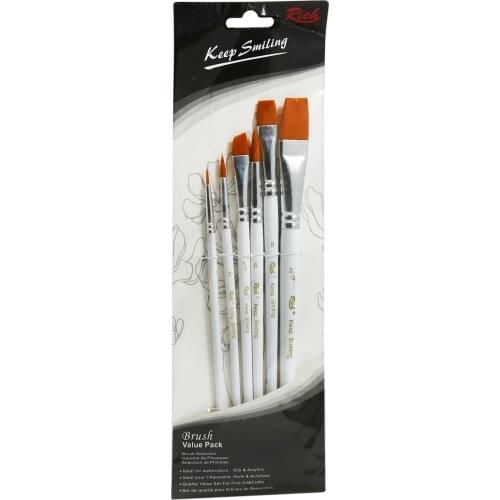 Rich Brush Set smile mixed pen acrylic cat tongue brush keep makeup hobby painting art supplies good quality brushes for drawing