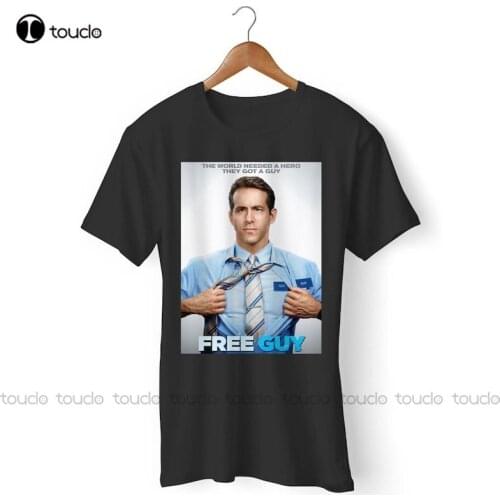 New Free Guy T-Shirt Ryan Reynolds The World Needed A Hero They Got A Guy T-Shirt Work Shirts For Men