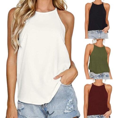 Slim Women Vest Bright-colored Cotton Blend Casual Style Skin-friendly Summer Vest for Dating