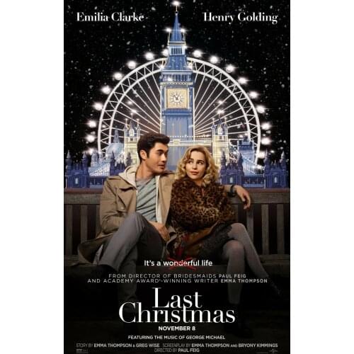 LAST CHRISTMAS MOVIE Art Film Print Silk Poster Home Wall Decor 24x36inch