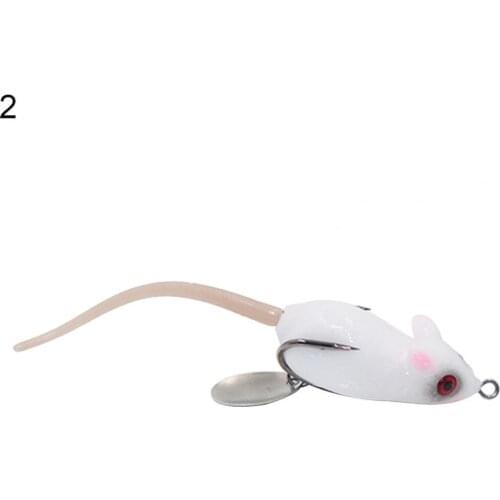 Soft Mouse Fishing Lure Double Propeller Wobblers Simulation Floating Baits Bass for Outdoor Fishing Tackle artificial pesca