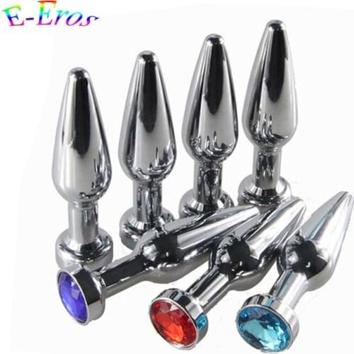 ORISSI Luxury Silver Threaded Metal Butt Plug,Anal Sex Toys Audlt Products Anal Insert Sexy Stopper,Jewelry Anal Sex Products
