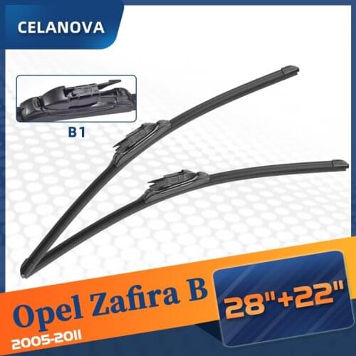 Windshield Wiper Blade For Opel Zafira B 2005 - 2011 Frameless Windscreen Rubber Wipers 28"+ 22"