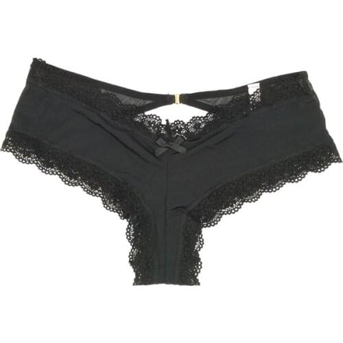 Sexy breathable comfort Hollow The low temptation of cotton Womens Women Lace Soft Briefs Lingerie Seamless cotton