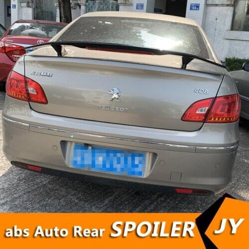 For Peugeot 408 Spoiler 2011-2017 Peugeot 407 308 spoiler nF High Quality ABS Material Car Rear Wing Primer Color Rear Spoiler