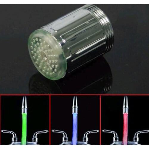 LED Water Faucet Light 7 Colors Changing Glow Shower Head Kitchen Tap TE #LRT15411# 1PCS/LOT