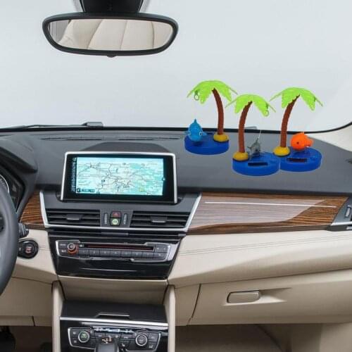 Solar Powered Dancing Swing Coconut Tree Fish Home Car Ornamnet Decoration Gift