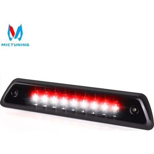 MICTUNING LED 3rd Third Brake Light Compatible with 2009-2014 F150, Red/White Tail Rear Brake Reverse Cargo Light Black Housing