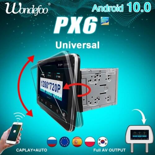 Universal 2 din Android 10 car radio PX6 multimedia player car stereo 2din auto audio autoradio bluetooth Navigation GPS screen
