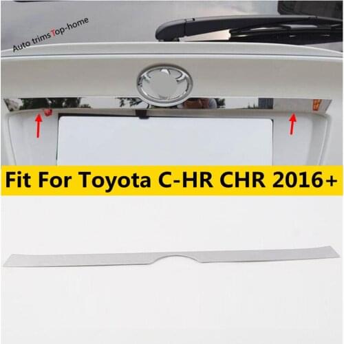 Yimaautotrims Tail Rear Door Tailgate Upper Strip Plate Bezel Cover Trim Fit For Toyota C-HR CHR 2016 - 2021 Exterior Refit Kit