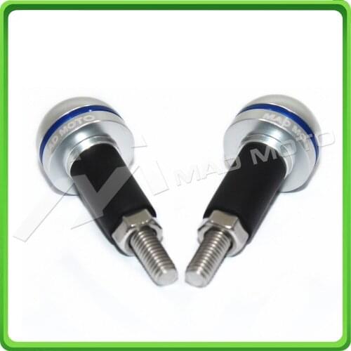 Motorcycle Bar end Plug Grip, Handlebar weights Dampener 22mm 7/8 ", Anti Vibration sliver&blue