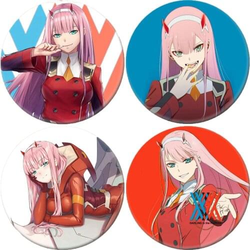 Anime DARLING in the FRANXX Icon Brooch Pins Breastpin Badge Cartoon Jewelry Handbag Schoolbag Hat Accessories Drop Shipping