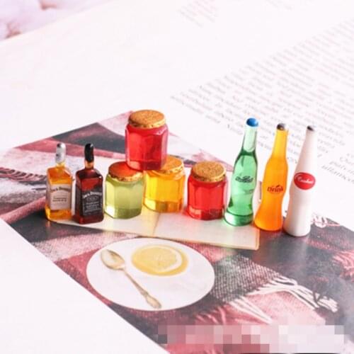10pcs/lot 3D Simulation Bottle Charms Mini Cute Resin Pendant Jewelry Making Pendant For DIY Necklace Jewelry Accessories