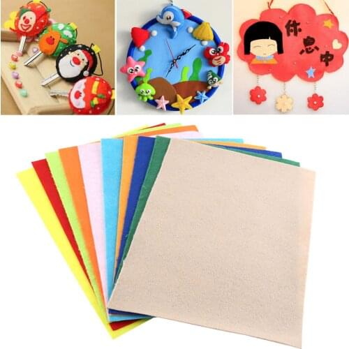 10pcs Newest 21*29cm MultiColor Non-woven Felt Square Fabric Home DIY Crafts Hot