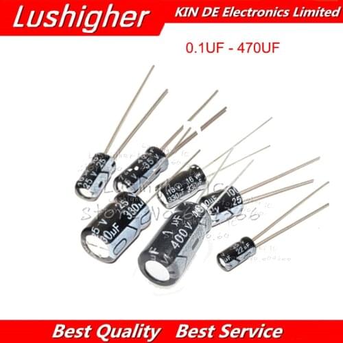 50PCS 50V10UF 5*7mm 0.1-470uf 10UF 50V 50V 10UF 25V 330UF 0.33UF 1UF 22UF 47UF 16V 330UF 1UF Aluminum Electrolytic Capacitor DIP