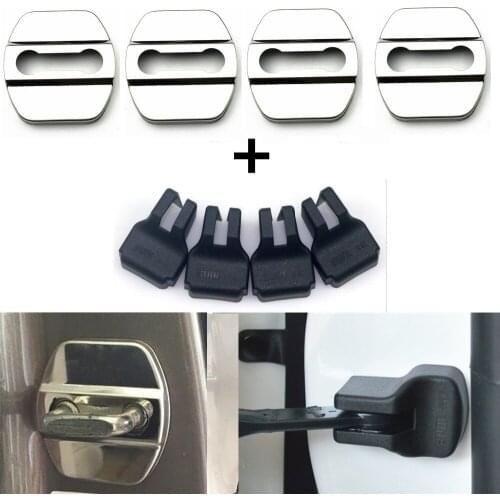 8pcs Car Door Lock Cover Case For Nissan Versa Sunny Sylphy Livina Qashqai Teana March Tiida X-trail Murano Car Styling