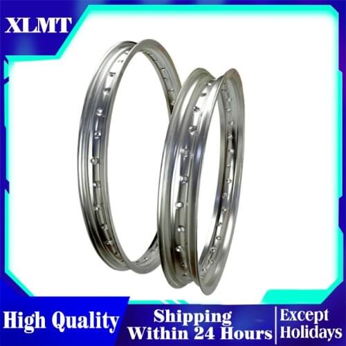 Motorcycle Accessories 6061 Aviation Aluminum F & R Black / Silver Rims Wheel Circle 2.15x18 1.60x21 36 Spoke Holes