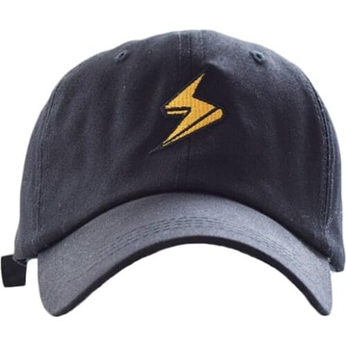 Lightning Dad Hat Embroidered Baseball Cap Summer Adjustable Sport Hat Fashion Solid Color Baseball Caps Outdoor Sun Hats TG0032