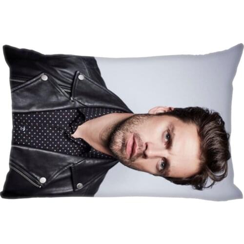 Big Size Sebastian Stan Pillowcase Home Wedding Decorative Pillow Cover Rectangle Zipper Pillow Cases Satin Fabric A12.21