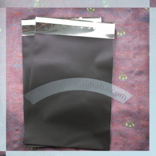 Matte black foil envelope C6 size 114x162mm, black courier bag black mailing bag