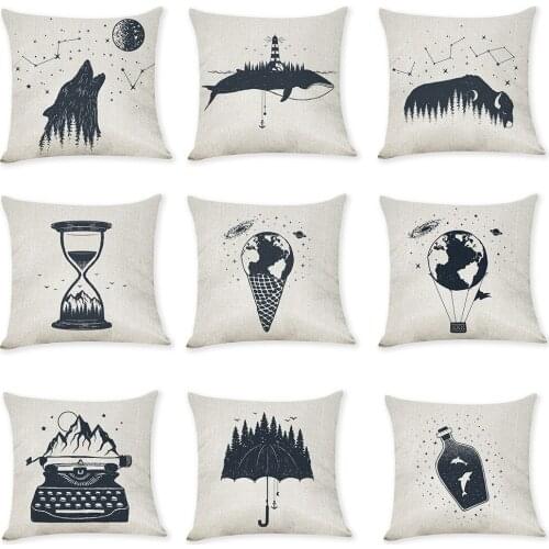 Constellation Design Throw Pillow Case Cushion Covers for Home Sofa Chair Decorative Pillowcases