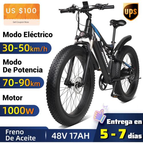 JOOMAR 1000W Electric Bike JM03 Plus Mountain Ebike for Men MTB Fat Tire Snow Bicycle 48V Motor 17AH High Quality Aluminum Alloy