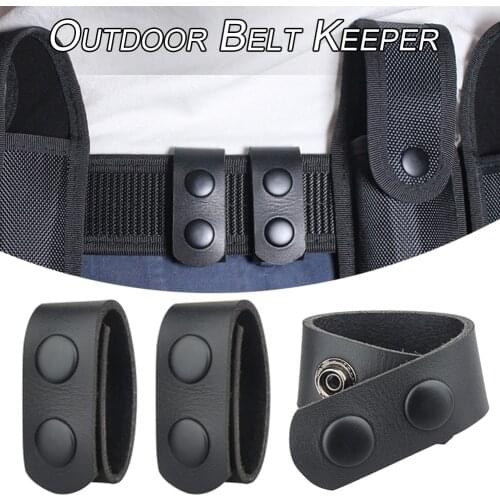 Double Snap Belt Keeper Leather Duty Equipment Four-in-one Fixing Buckle For Outdoor Activities Abrasion-resistant Durable