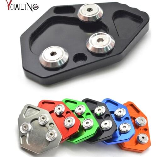 Motorcycle stand motorbike Kickstand Aluminum Side Stand Plate Enlarge caballete For BMW F800R 2009-2012 2013 2014 HP2 2006-08