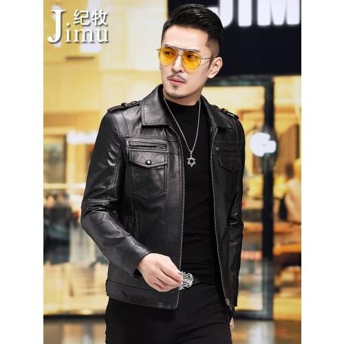 Mens Winter Genuine Leather Jackets Motorcycle Flight Pilot Bomber Jackets Men Hombres Outdoor Trench Male Aviator Coat