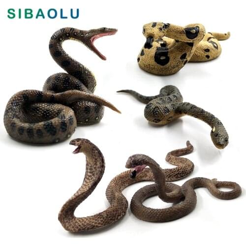 New Snake Simulation animal Model Cobra Python Green Anaconda figurine home decor miniature fairy garden decoration accessories