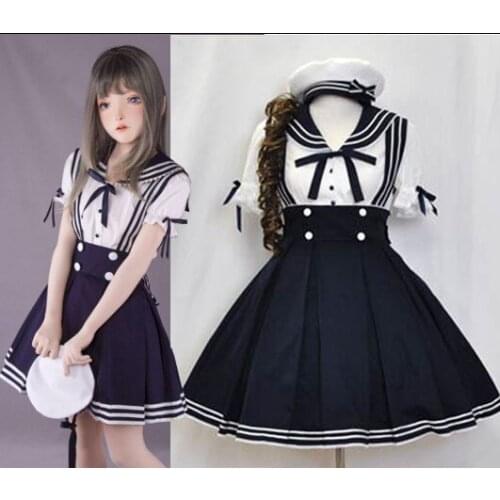 Lolita dress college wind uniforms cosplay sailor suit navy collar soft sister uniforms