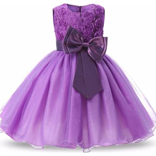 Explosion models girls baby dress children bow dress party performance clothing fashion mesh girl baby dress